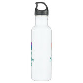 Retro Handgeschriebene Niedliche Vorlage Bester Op Edelstahlflasche (Rückseite)