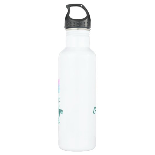 Retro Handgeschriebene Niedliche Vorlage Bester Op Edelstahlflasche (Rückseite)