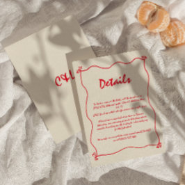 Retro handgeschriebene, schwarze Hochzeitsstimmung Begleitkarte