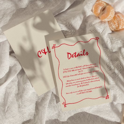 Retro handgeschriebene, schwarze Hochzeitsstimmung Begleitkarte