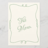 Retro handgeschriebene Whimsical Moderne einzigart Menükarte (Rückseite)