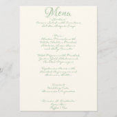 Retro handgeschriebene Whimsical Moderne einzigart Menükarte (Vorderseite)