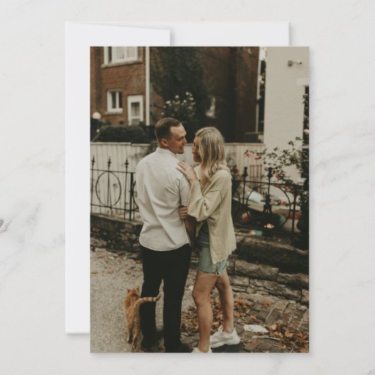 Retro Handgeschriebene Whimsical Red Wedding Einladung (Rückseite)