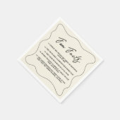 Retro Handgeschriebene Whimsical Wedding Serviette (Ecke)