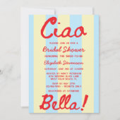 Retro Handgeschriebenes italienisches Sunset-Braut Einladung (Vorderseite)