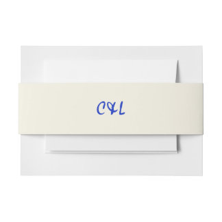 Retro Handgeschriebenes Whimsical Blue Einladungsbanderole