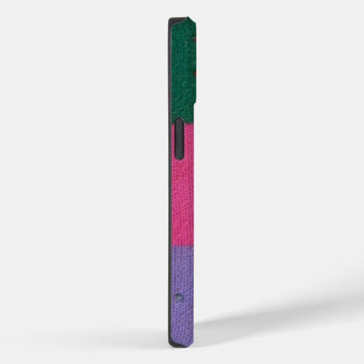 Retro handgestrickte bunte Patchwork-Quadrate Case-Mate iPhone Hülle (Rückseite / Rechts)