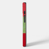 Retro handgestrickte bunte Patchwork-Quadrate Case-Mate iPhone Hülle (Rückseite / Links)