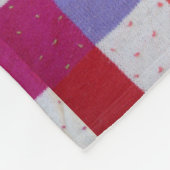 Retro handgestrickte bunte Patchwork-Quadrate Fleecedecke (Ecke)
