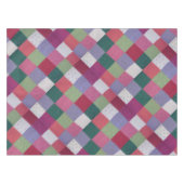 Retro handgestrickte bunte Patchwork-Quadrate Tischdecke (Vorderseite (Horizontal))