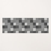 Retro handgestrickter schwarz-weißer Patchwork-Yog Yogamatte (Vorderseite (Horizontal))