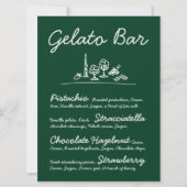 Retro handGezeichnet Gelato Bar Wedding Tabletop Z Einladung (Vorderseite)
