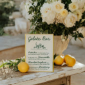 Retro handGezeichnet Gelato Bar Wedding Tabletop Z Einladung