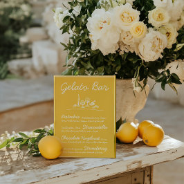 Retro handGezeichnet Gelato Bar Wedding Tabletop Z Einladung