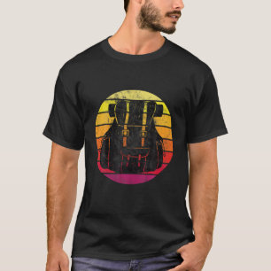 Retro-Handgezeichnete-Grafik-Rucksack Retro-Sonnen T-Shirt
