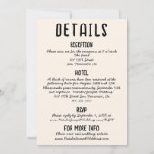 Retro handgezeichneter Rahmen Cocktail in einer Ho Einladung (Rückseite)