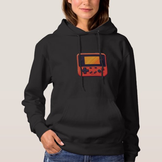Retro Handheld Gaming Illustration Hoodie (Vorderseite)