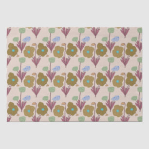 Retro Handrawn Rustikale Blume Seidenpapier