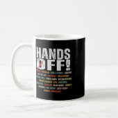 Retro Hands Off Protest Public Lands Medicare Part Kaffeetasse (Links)