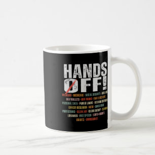 Retro Hands Off Protest Public Lands Medicare Part Kaffeetasse