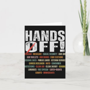 Retro Hands Off Protest Public Lands Medicare Part Karte