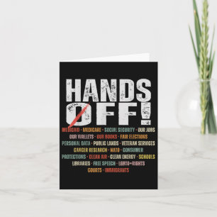 Retro Hands Off Protest Public Lands Medicare Part Karte