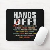 Retro Hands Off Protest Public Lands Medicare Part Mousepad (Mit Mouse)