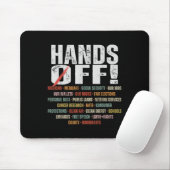 Retro Hands Off Protest Public Lands Medicare Part Mousepad (Mit Mouse)
