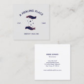 Retro Hands Reiki Practitioner Energy Healing Quadratische Visitenkarte (Vorne/Hinten)