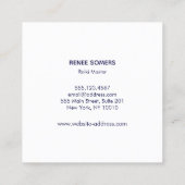 Retro Hands Reiki Practitioner Energy Healing Quadratische Visitenkarte (Rückseite)