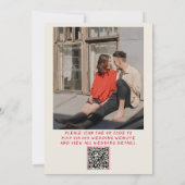 Retro-Handschrift-farbenfrohe moderne QR-Code-Hoch Einladung (Rückseite)