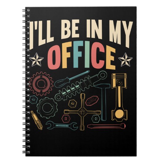 Retro Handwerker Werkstatt Funny Car Mechanic Notizblock (Vorderseite)