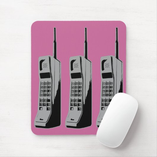 Retro Handy Grafik Mousepad (Mit Mouse)