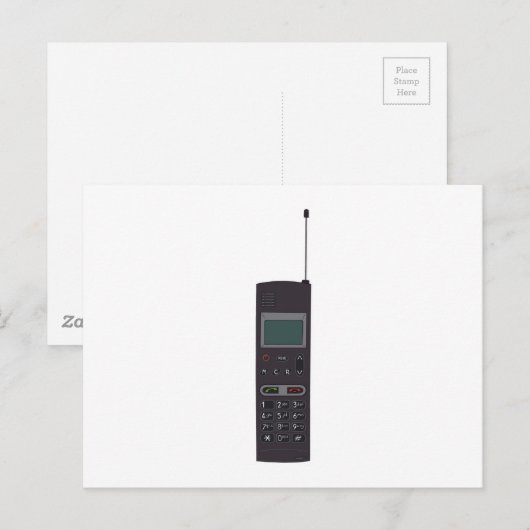 Retro-Handy Postkarte (Vorne/Hinten)