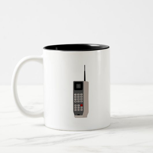 Retro-Handy Zweifarbige Tasse (Links)