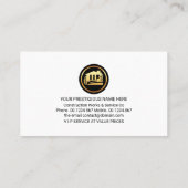 Retro Handyman Yellow Tools Line Visitenkarte (Rückseite)