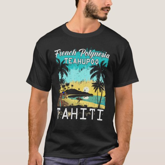 Retro  Hang Ten California Surfing Crew T-Shirt (Vorderseite)