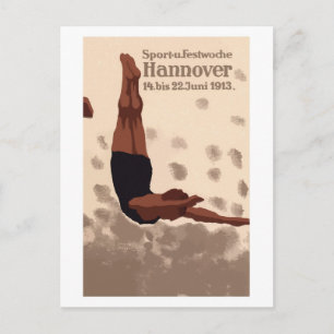 Retro Hannover Deutschland Sports Tauchen Anzeige Postkarte