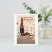 Retro Hannover Deutschland Sporttauchen Postkarte (Stehend Vorderseite)