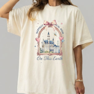 Retro Happiest Mom on Earth Shirt, Coquette Bogen  Tri-Blend Shirt