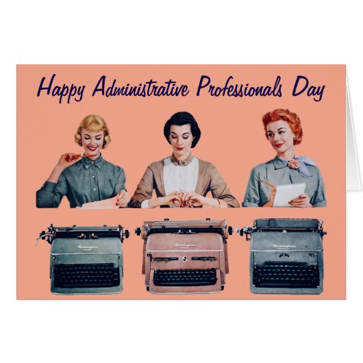 Retro Happy Administrative Professionals Day  (Vorderseite (Horizontal))