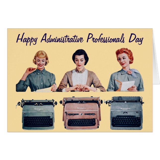 Retro Happy Administrative Professionals Day  (Vorderseite (Horizontal))