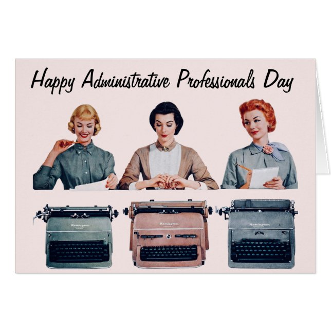 Retro Happy Administrative Professionals Day  (Vorderseite (Horizontal))