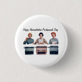 Retro Happy Administrative Professionals Day Button (Vorderseite)