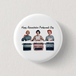 Retro Happy Administrative Professionals Day  Button