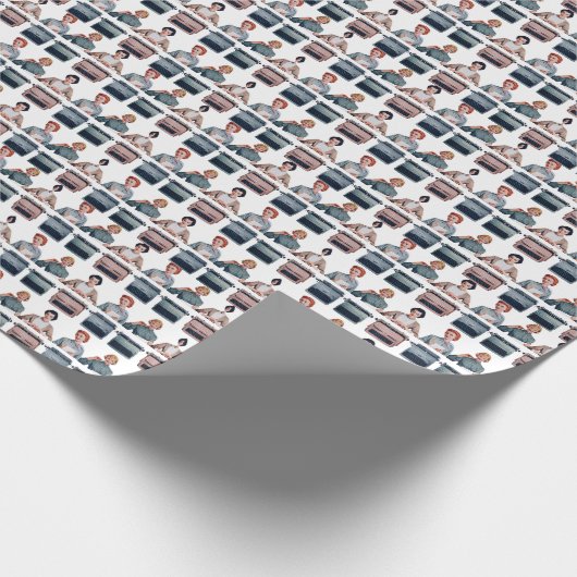 Retro Happy Administrative Professionals Day  Geschenkpapier (Ecke)