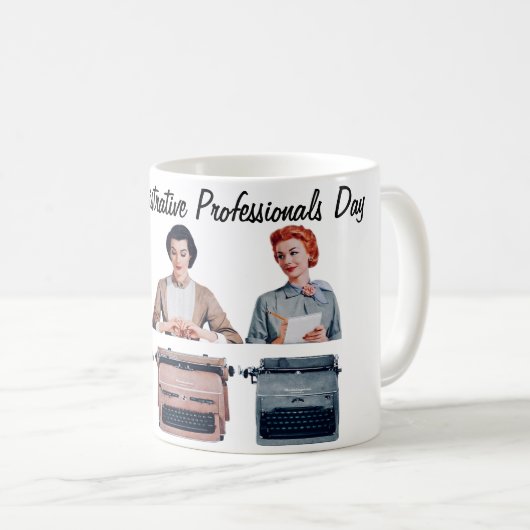 Retro Happy Administrative Professionals Day  Kaffeetasse (VorderseiteRechts)
