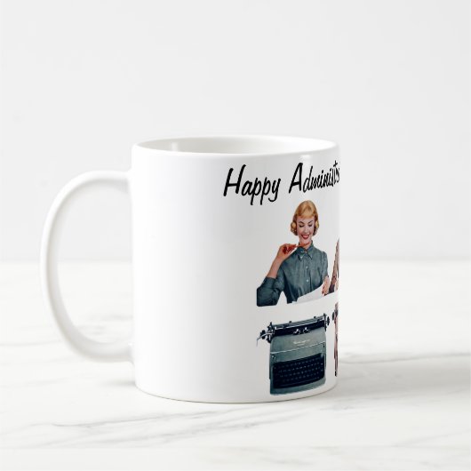 Retro Happy Administrative Professionals Day  Kaffeetasse (Links)
