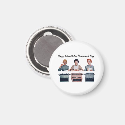 Retro Happy Administrative Professionals Day  Magnet (Vorderseite/Rückseite)