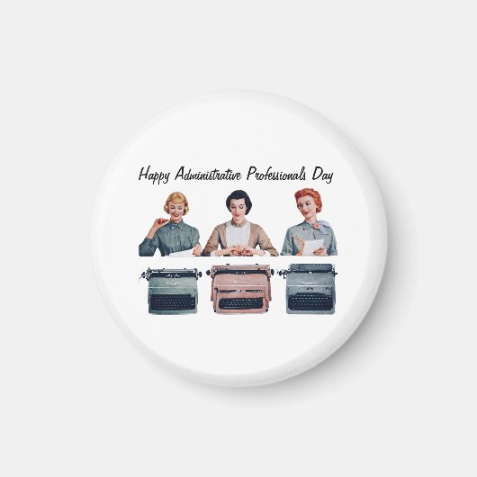 Retro Happy Administrative Professionals Day  Magnet (Vorne)